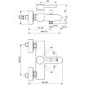 BC199U5 CERALINE Настенный смеситель для ванны/душа