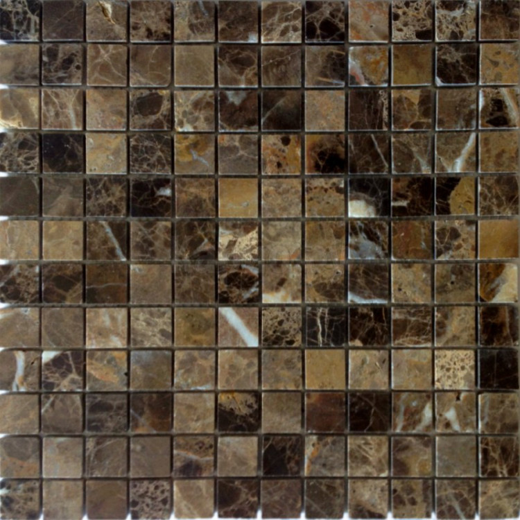 Мозаика из натурального камня Emperador Dark 23x23