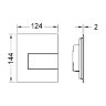 Панель смыва TECEsquare Urinal 9242811 хром