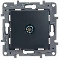 672651 Legrand Etika Антрацит Розетка TV *звезда* 2 дБ, 0-2400 мГц