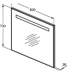 Прямоугольное зеркало Ideal Standard MIRROR&LIGHT T3342BH