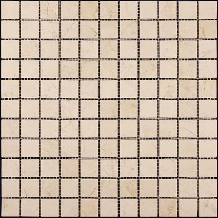 Мозаика из натурального камня M030-25P (Crema Marfil Extra)