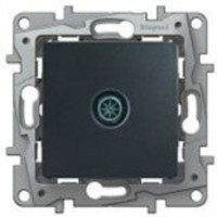 672663 Legrand Etika Антрацит Розетка TV приходная 15 дБ, 5-862 мГц