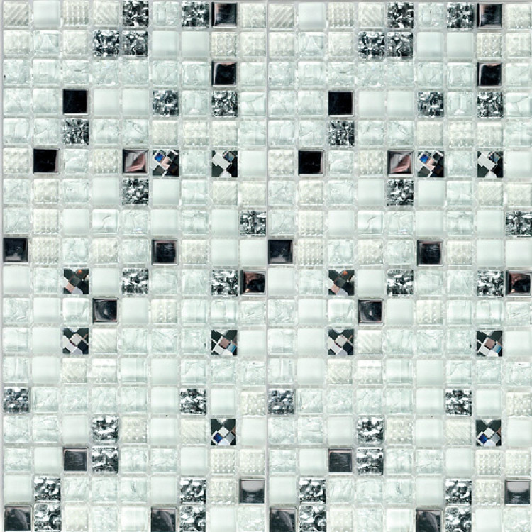 Мозаика из стекла Crystal white