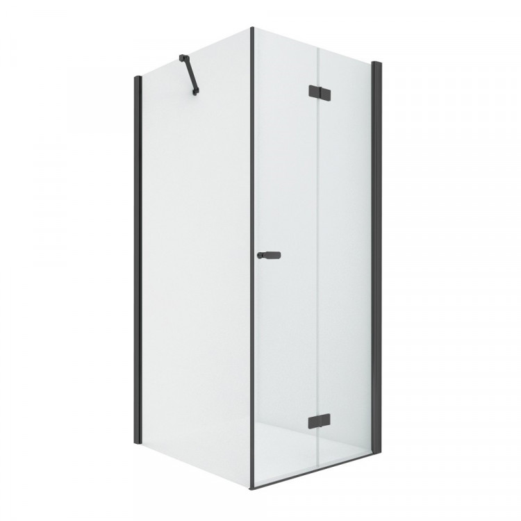 Душевое ограждение NEW TRENDY NEW SOLEO BLACK складные двери R 70x80x195 D-0237A/D-0114B (черный)
