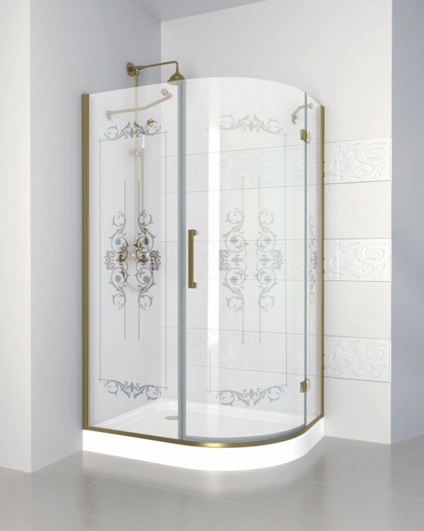 Душевое ограждение / уголок MAGIC-RH-1-120/90-ROYAL PALACE-CP-Cr-L