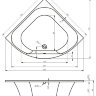 ATLANTA 140x140 Ванна акриловая угловая RIHO Чехия