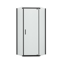 Душевое ограждение NEW TRENDY NEW KOMFORT BLACK 100x80x190 K-0746 (черный)