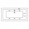 Ванна EXCELLENT Savia Duo 170x80 "LINE" (хром)