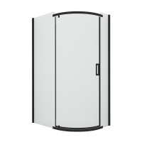 Душевое ограждение NEW TRENDY NEW KOMFORT BLACK 100x80x195 K-0470 (черный)