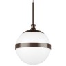 813117 (MD1803-1BL) Подвес GLOBO 1х40W  E14 umber/white (в комплекте)