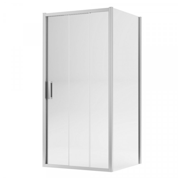 Душевое ограждение NEW TRENDY ALTA III 80x90x195 D-0252A/D-0079B (хром)