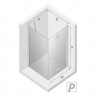 Душевое ограждение NEW TRENDY NEW SOLEO BLACK складные двери R 80x80x195 D-0238A/D-0114B (черный)
