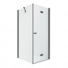 Душевое ограждение NEW TRENDY NEW SOLEO BLACK складные двери R 80x90x195 D-0238A/D-0115B (черный)