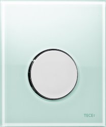 Панель смыва TECEloop Urinal 9242653 зеленое стекло, кнопка хром