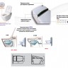 Электронный унитаз с кнопками управления SensPa Tankless TCB 8600G ROUND CERAMIC