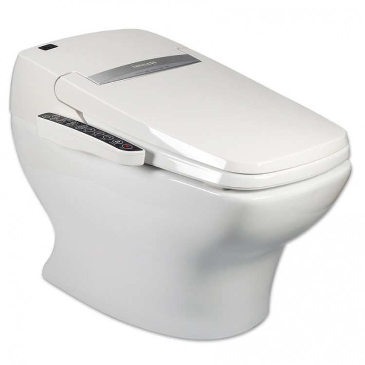 Электронный унитаз с кнопками управления SensPa Tankless TCB 8600G ROUND CERAMIC