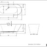 BARSELONA 170x70 Ванна из литого мрамора RIHO Чехия