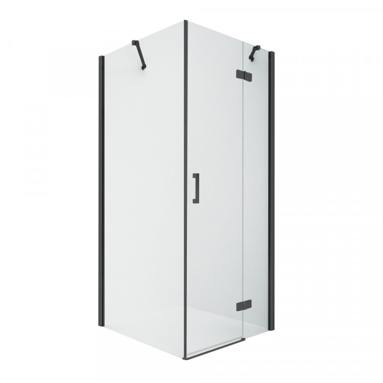 Душевое ограждение NEW TRENDY NEW RENOMA BLACK R 90x80x195 D-0204A/D-0110B (черный)