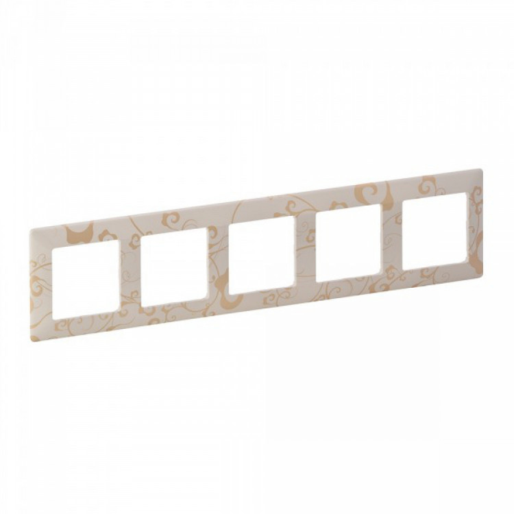 754115 Legrand Valena LIFE Ампир бежевый Рамка 5-ая