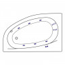Ванна EXCELLENT Kameleon 170x110 (левая) "LINE" (бронза)