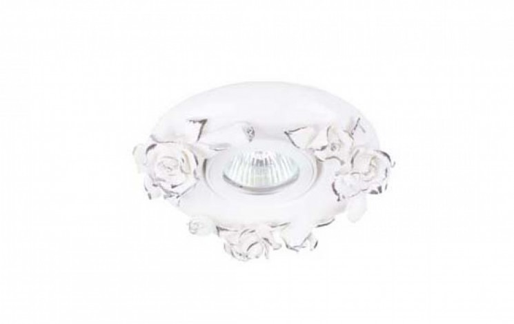 Керамический встраиваемый светильник Donolux N1629-White+silver