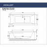 Ванна EXCELLENT Savia Duo 170x80 "ULTRA" (золото)