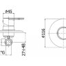 Смеситель для душа Paffoni Candy CA010CR (с внутренней частью)