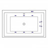 Ванна EXCELLENT Crown Lux 190x120 "LINE" (золото)