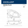 Ванна EXCELLENT Newa 160x95 (правая)  "SMART" (золото)