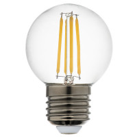933822 Лампа LED FILAMENT 220V G50  E27 6W=65W 400-430LM 360G CL 3000K 30000H (в комплекте)
