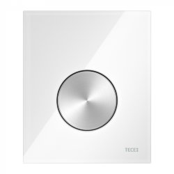 Панель смыва TECEloop Urinal 9242661 белое стекло, кнопка нержавеющая сталь