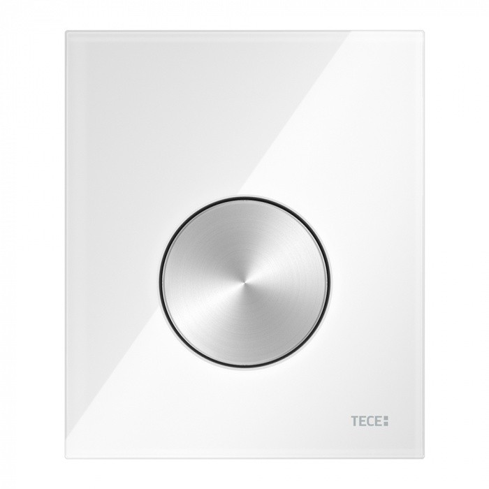 Панель смыва TECEloop Urinal 9242661 белое стекло, кнопка нержавеющая сталь
