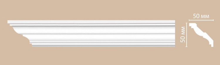 96117/19 FLEXIBLE плинтус DECOMASTER-2 (50х50х2400мм)