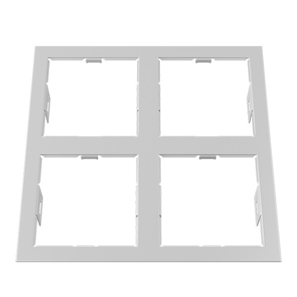 214546 Рамка DOMINO QUADRO 2х2 MR16 БЕЛЫЙ (в комплекте)