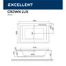 Ванна EXCELLENT Crown Lux 190x120
