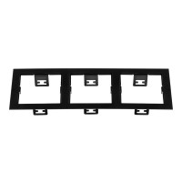 214537 Рамка DOMINO Triple QUADRO MR16 ЧЕРНЫЙ (в комплекте)