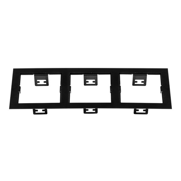 214537 Рамка DOMINO Triple QUADRO MR16 ЧЕРНЫЙ (в комплекте)