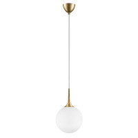 813032 (MD5087-1JS)  Подвес GLOBO 1х40W  E14 gold/white (в комплекте)