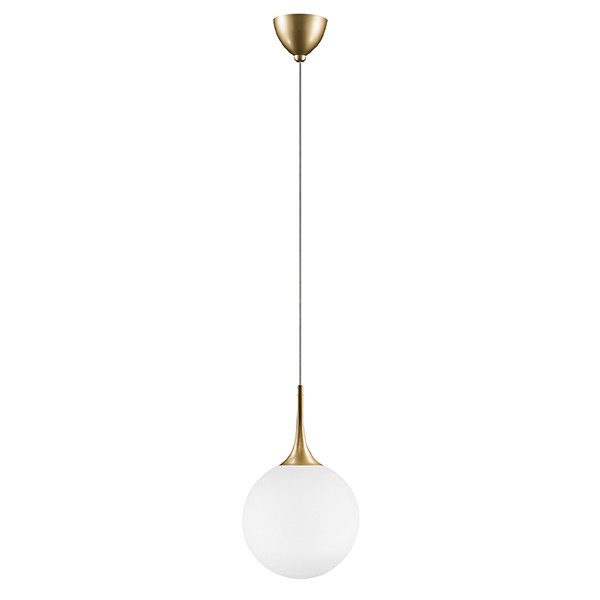 813032 (MD5087-1JS)  Подвес GLOBO 1х40W  E14 gold/white (в комплекте)