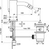 BC197AA CERALINE Однорукоятковый смеситель для биде