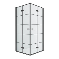 Душевое ограждение NEW TRENDY NEW SOLEO BLACK 80x80x195 D-0287A/D-0288A (черный)