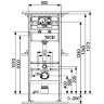Застенный модуль (h = 1340 мм) для установки подвесного унитаза Keramag Espital, 9300066