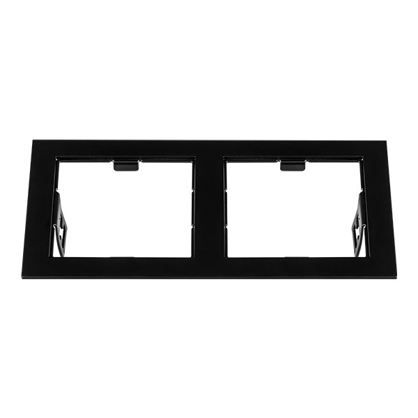 214527 Рамка DOMINO Double QUADRO MR16 ЧЕРНЫЙ (в комплекте)