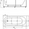Ванна акриловая AZARIO FELISA прямоугольная 170*70 см (AV.0040170) AV0040170