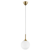 813022 (MD5086-1JS)  Подвес GLOBO 1х40W  E14 gold/white (в комплекте)