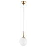 813022 (MD5086-1JS)  Подвес GLOBO 1х40W  E14 gold/white (в комплекте)
