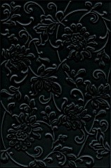 8217 Аджанта цветы черный керамическая плитка