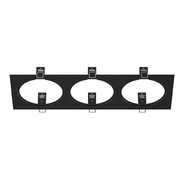 217837 Рамка INTERO 111 Triple QUADRO ЧЕРНЫЙ (в комплекте)