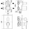 Смеситель встраиваемый для душа Paffoni Elle EL018NO/M матовый черный (с внутренней частью)